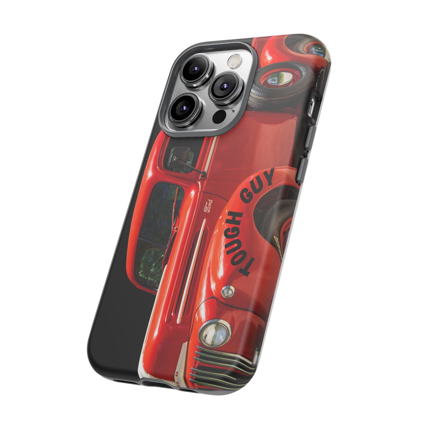 Phone Case iPhone 16/15/14 - Tough Guy Vintage Red Truck Tough Case