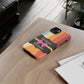 Phone Case iPhone 16/15/14 - Wall/Floor Stripes & Swipes Tough Case