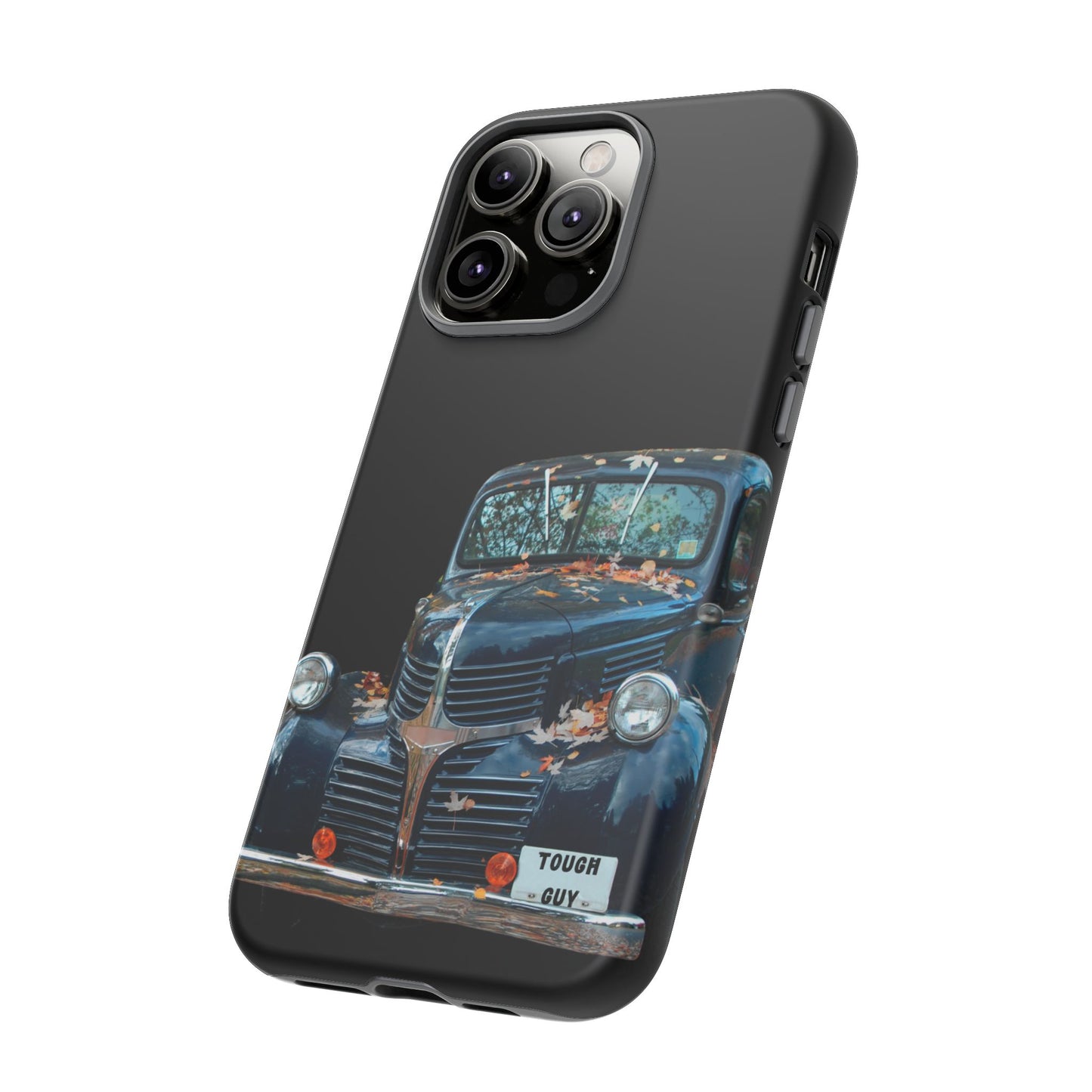 Phone Case iPhone 16/15/14 - Vintage Black Truck Tough Guy Tough Case