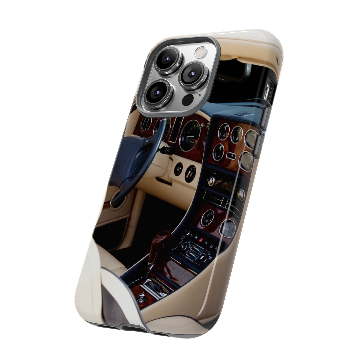 Phone Case iPhone 16/15/14 - Luxury Car Interior Tough Case