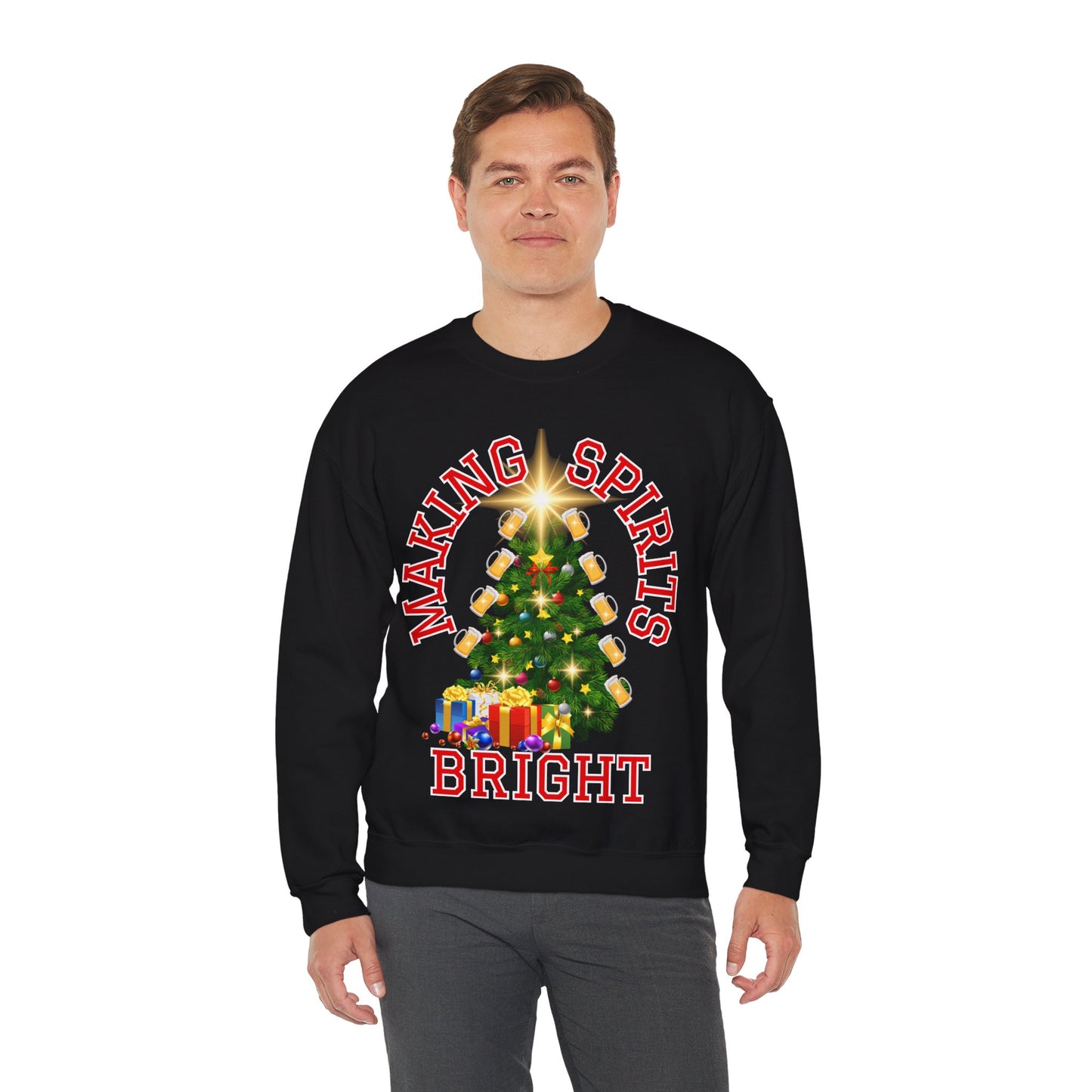 Making Spirits Bright - Unisex Heavy Blend™ Crewneck Sweatshirt