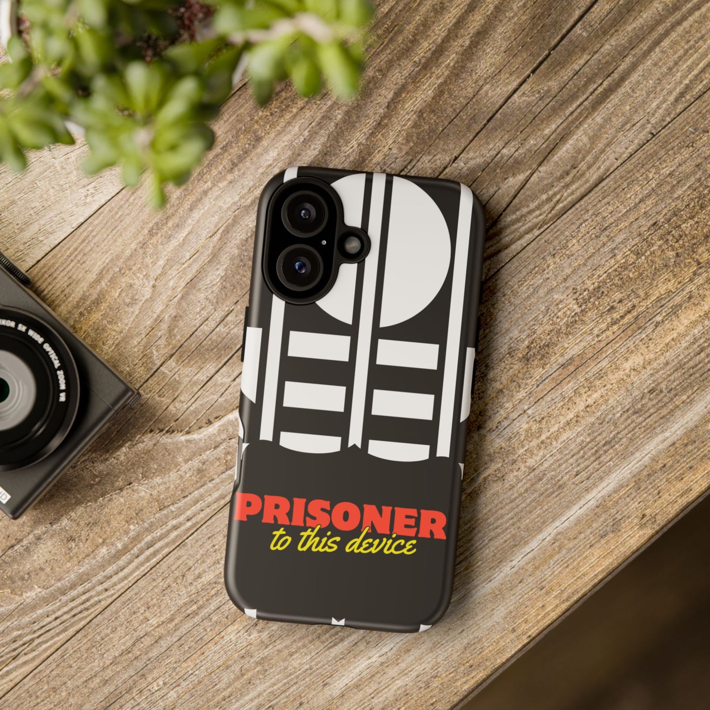 Phone Case iPhone 16/15/14 - Funny Prisoner to this Device Tough Case