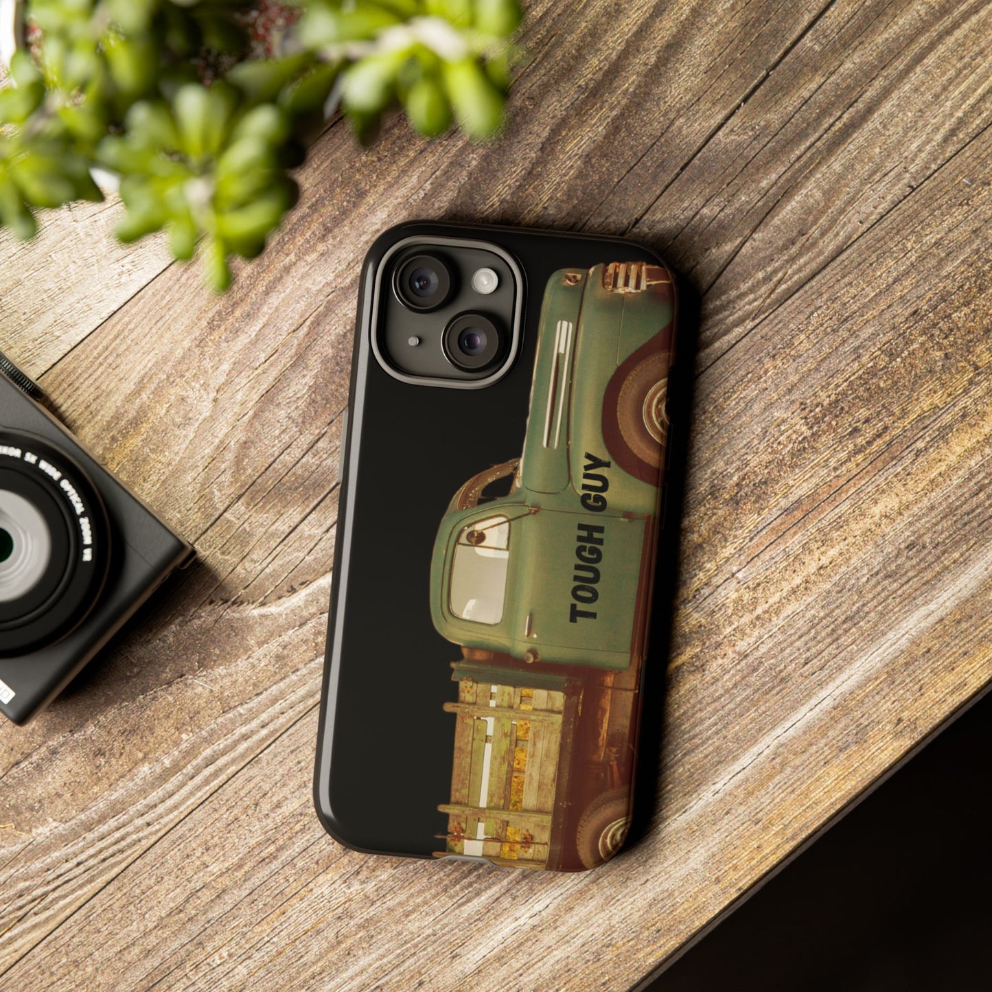 Phone Case iPhone 16/15/14 - Tough Guy Old Green Truck Tough Case