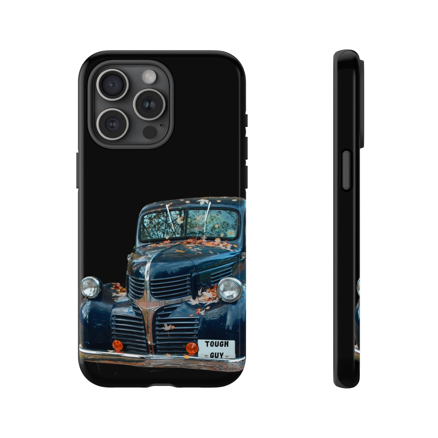 Phone Case iPhone 16/15/14 - Vintage Black Truck Tough Guy Tough Case