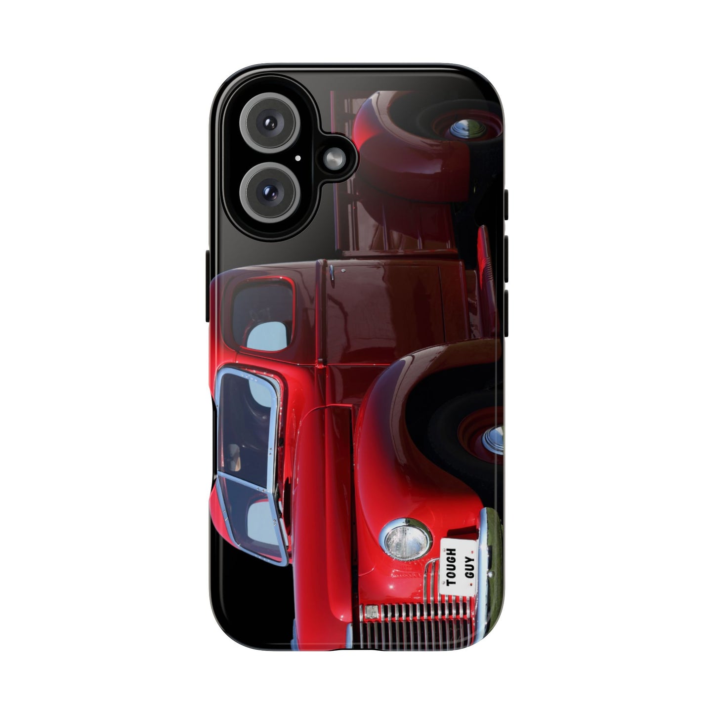 Phone Case iPhone 16/15/14 - Tough Guy Vintage Red Truck Tough Case