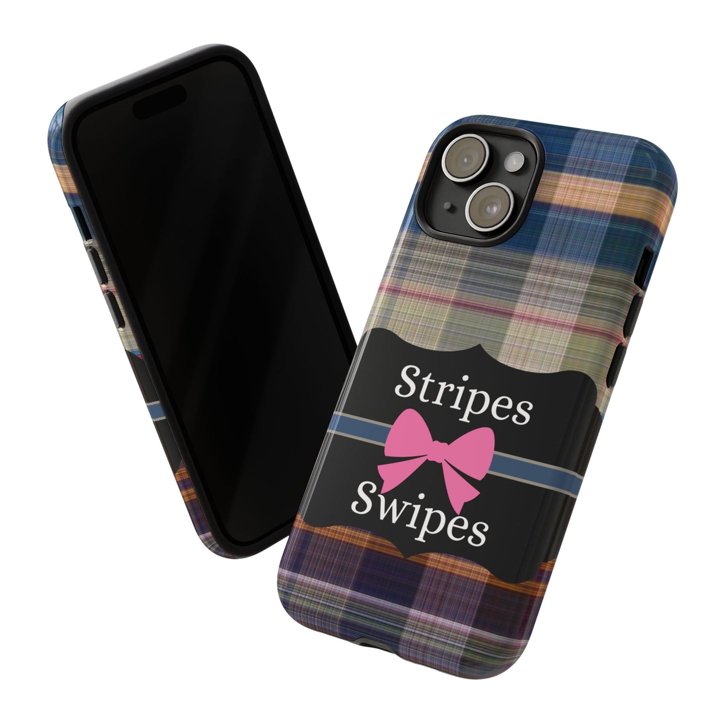 Phone Case iPhone 16/15/14 -Stripes & Swipes Tough Case