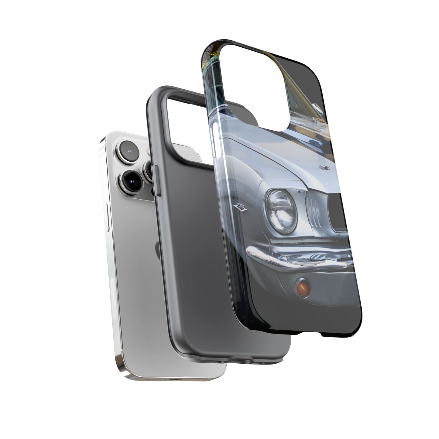 Phone Case iPhone 16/15/14 - Silver Car Tough Case