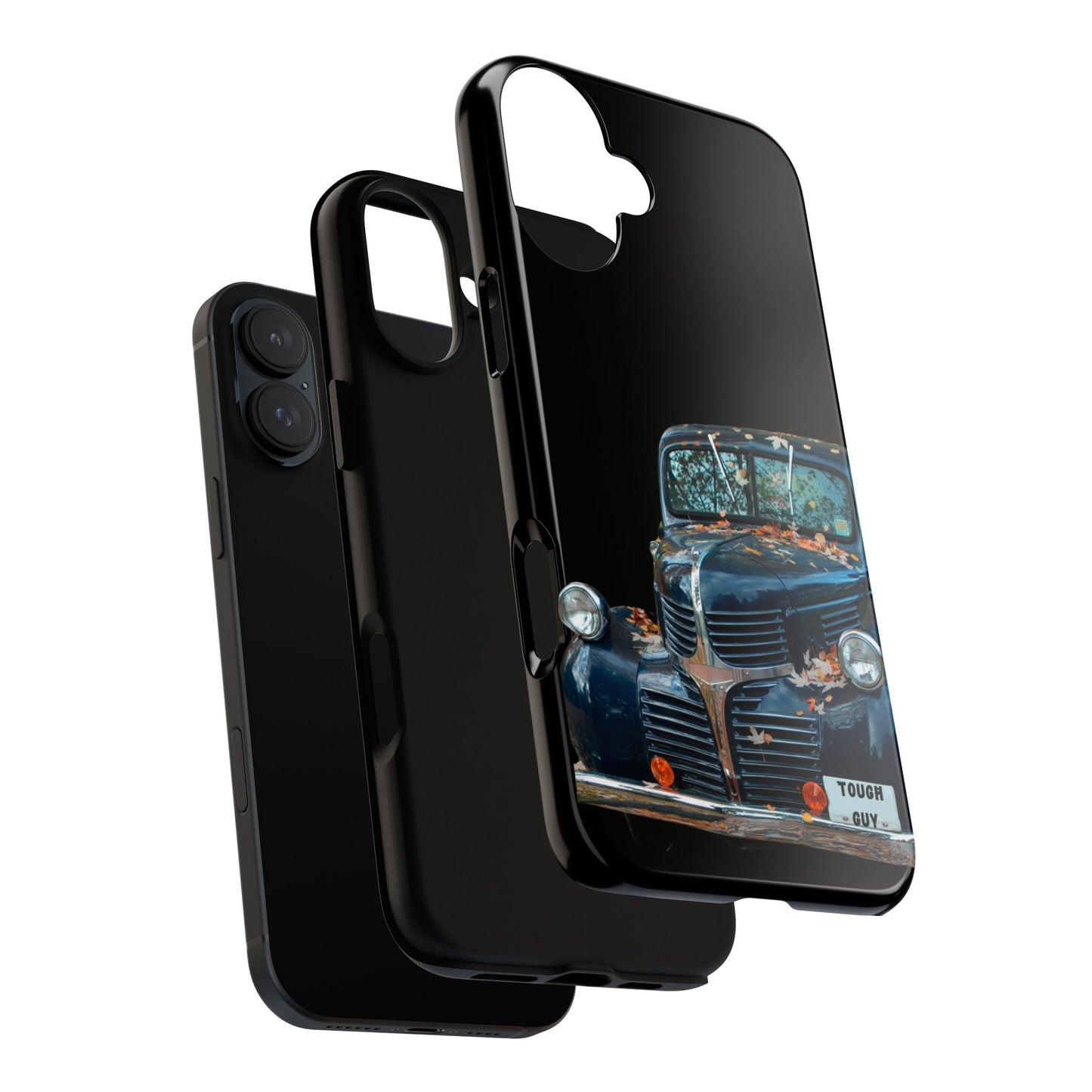 Phone Case iPhone 16/15/14 - Vintage Black Truck Tough Guy Tough Case