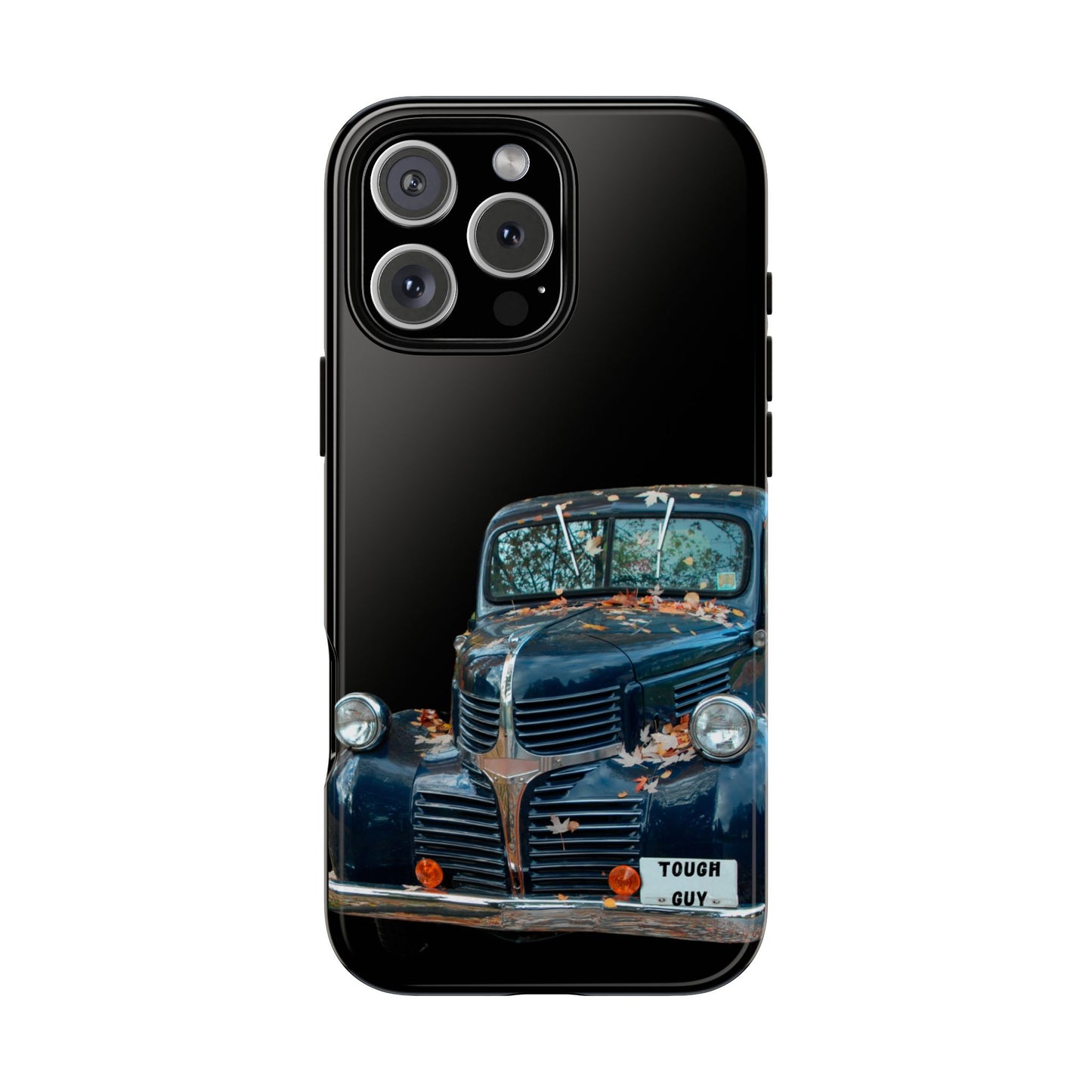 Phone Case iPhone 16/15/14 - Vintage Black Truck Tough Guy Tough Case