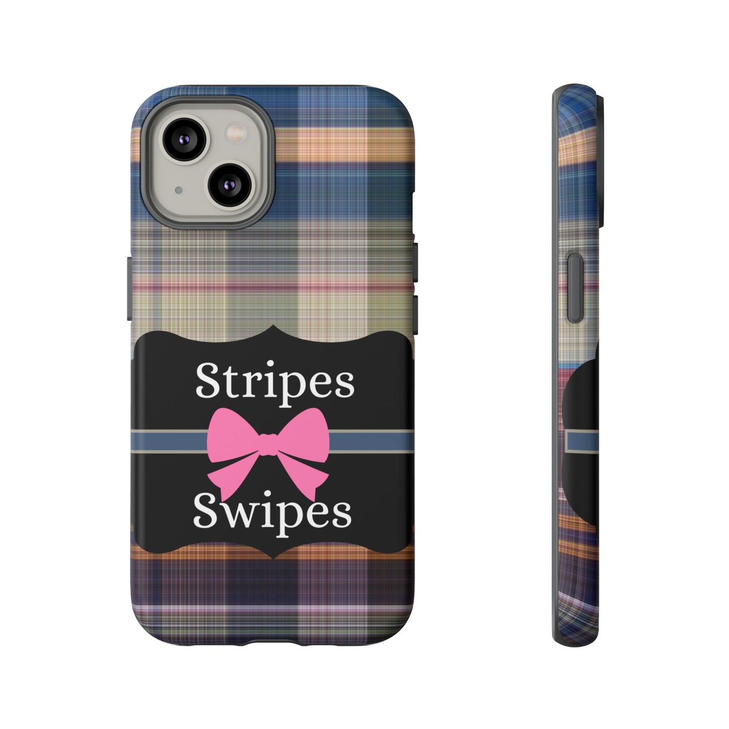 Phone Case iPhone 16/15/14 -Stripes & Swipes Tough Case