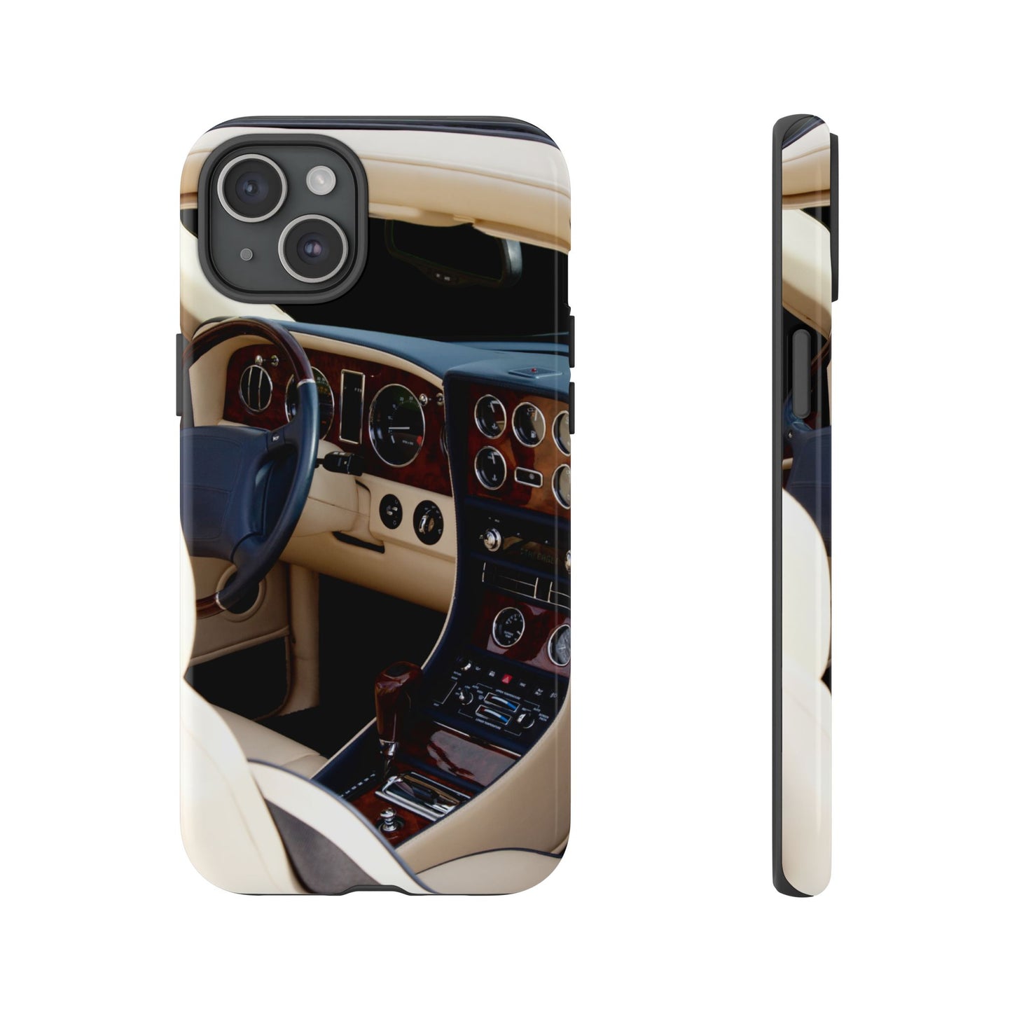 Phone Case iPhone 16/15/14 - Luxury Car Interior Tough Case