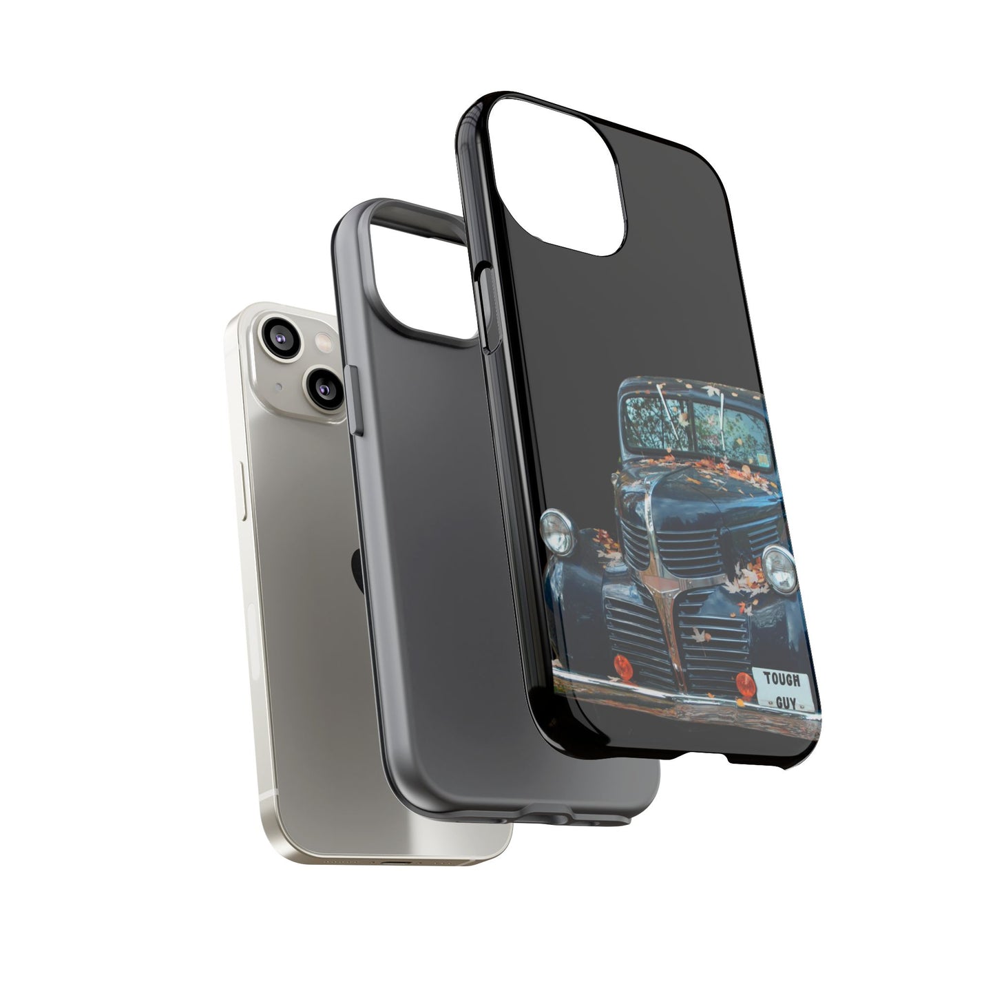 Phone Case iPhone 16/15/14 - Vintage Black Truck Tough Guy Tough Case