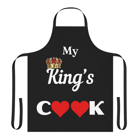 My King's Cook Apron (AOP) - Black