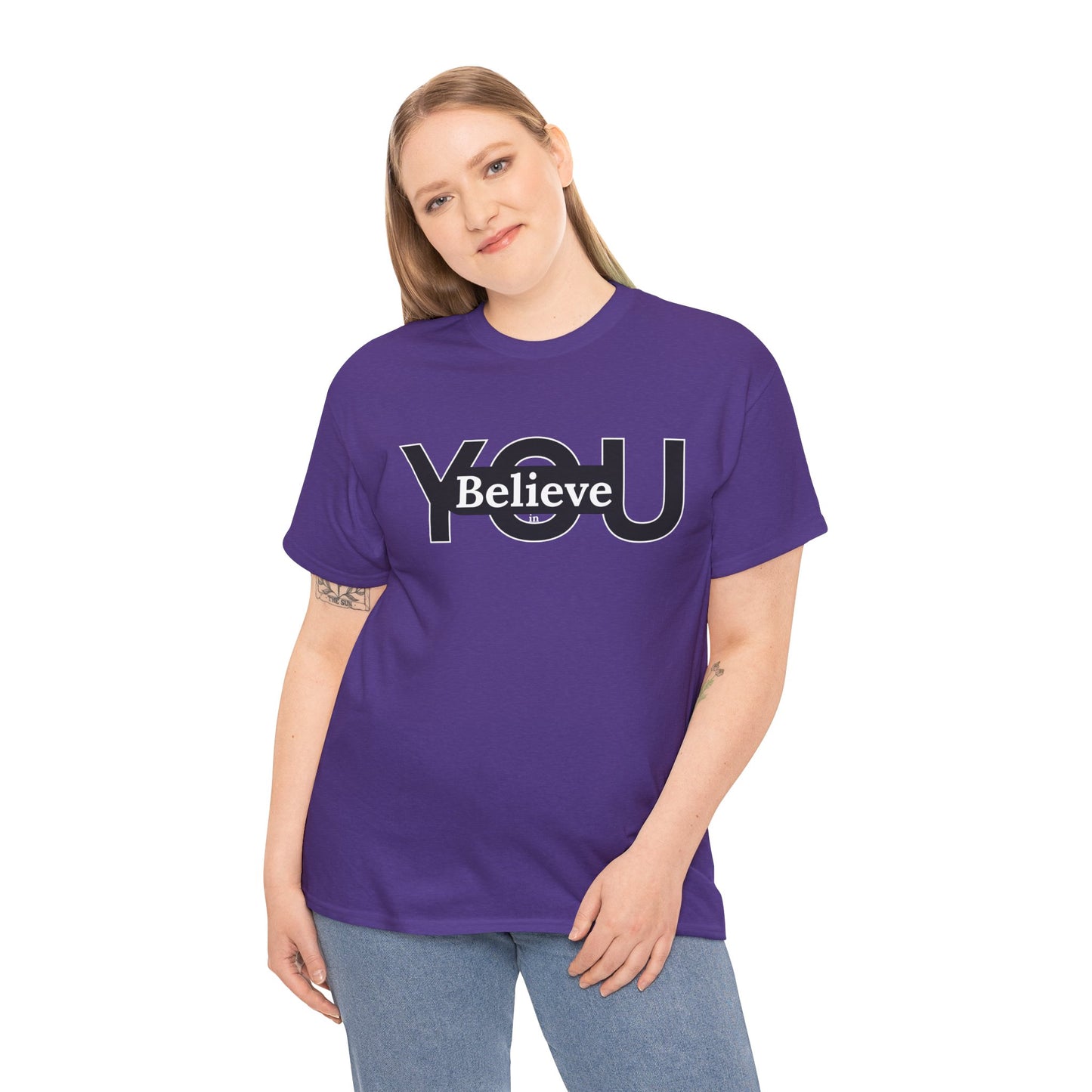 Believe in You (White) - Motivational T-Shirt Unisex Tee