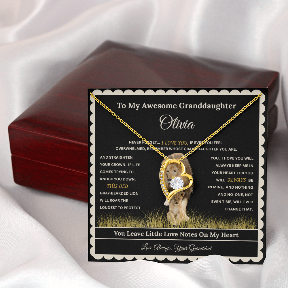 Personalized Daughter Heart Necklace with Message Card – Custom Name Gift for Daughter, Granddaughter, Bonus Daughter or Goddaughter