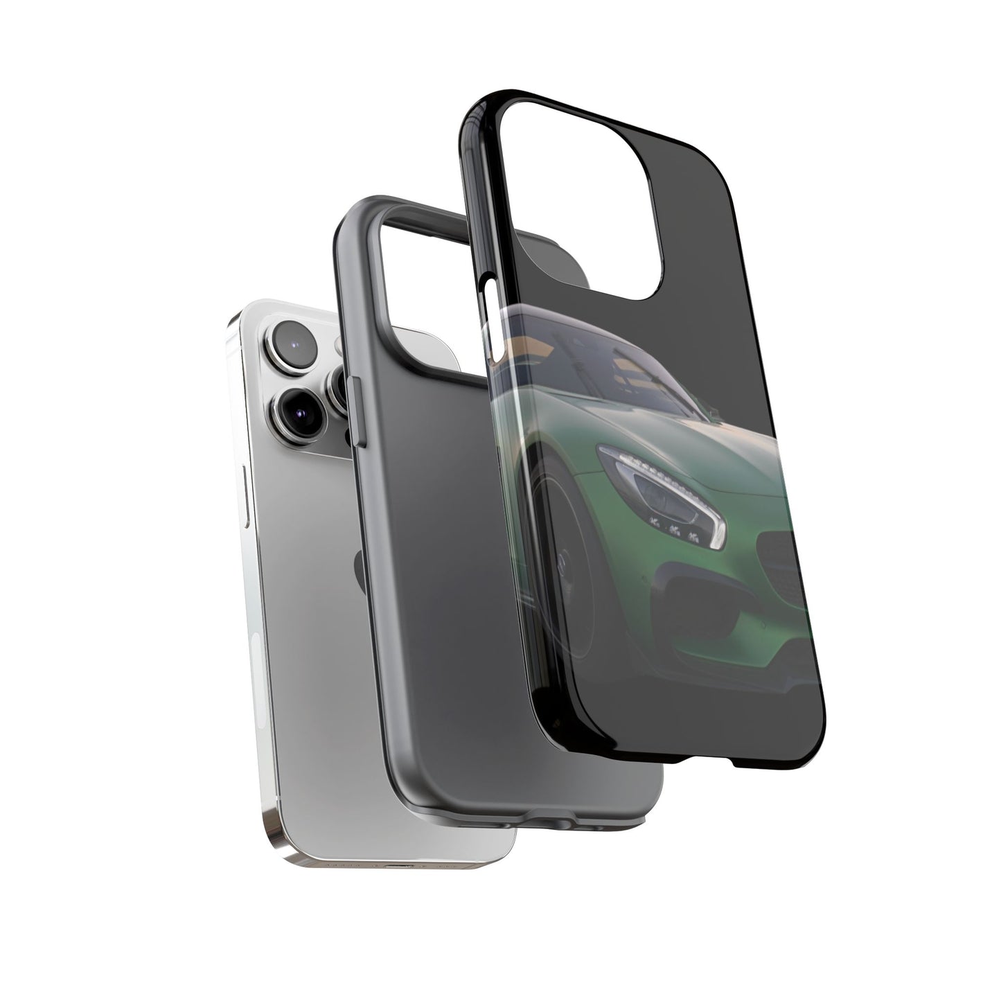 Phone Case iPhone 16/15/14 - Green Luxury Car Tough Case