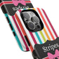 Phone Case iPhone 16/15/14 - Lollipop Stripes & Swipes Tough Case
