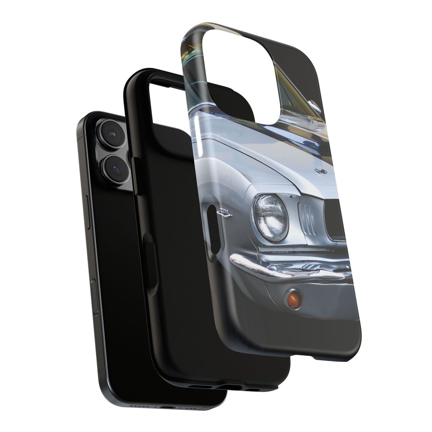 Phone Case iPhone 16/15/14 - Silver Car Tough Case