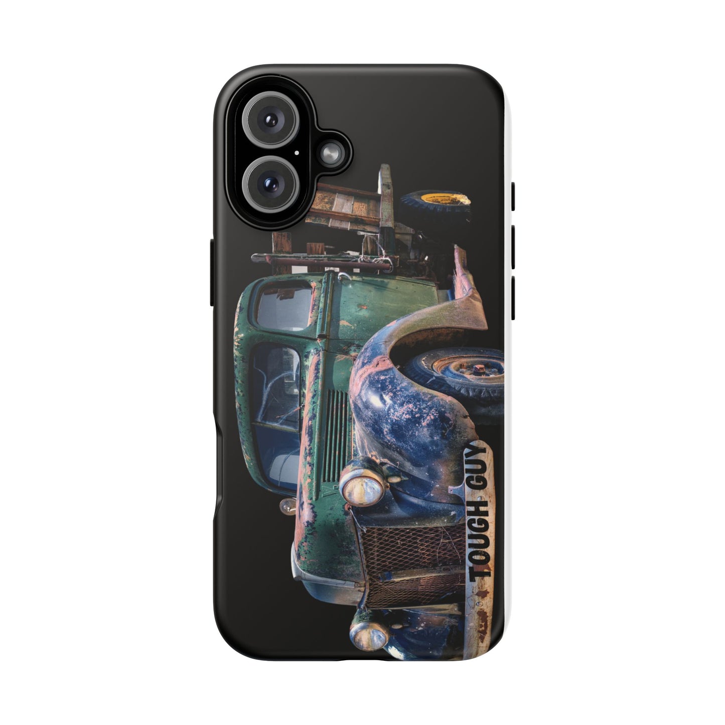 Phone Case iPhone 16/15/14 - Tough Guy Green Blue Truck Tough Case