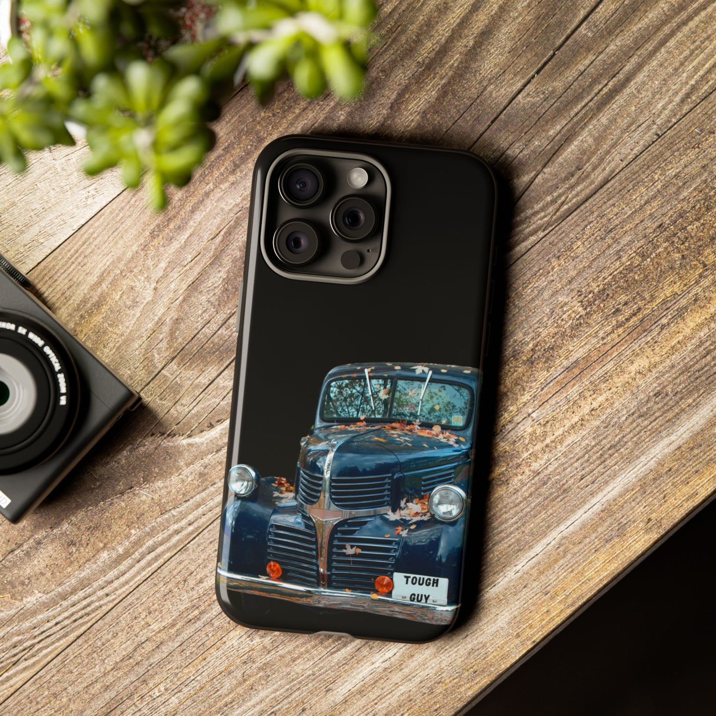 Phone Case iPhone 16/15/14 - Vintage Black Truck Tough Guy Tough Case