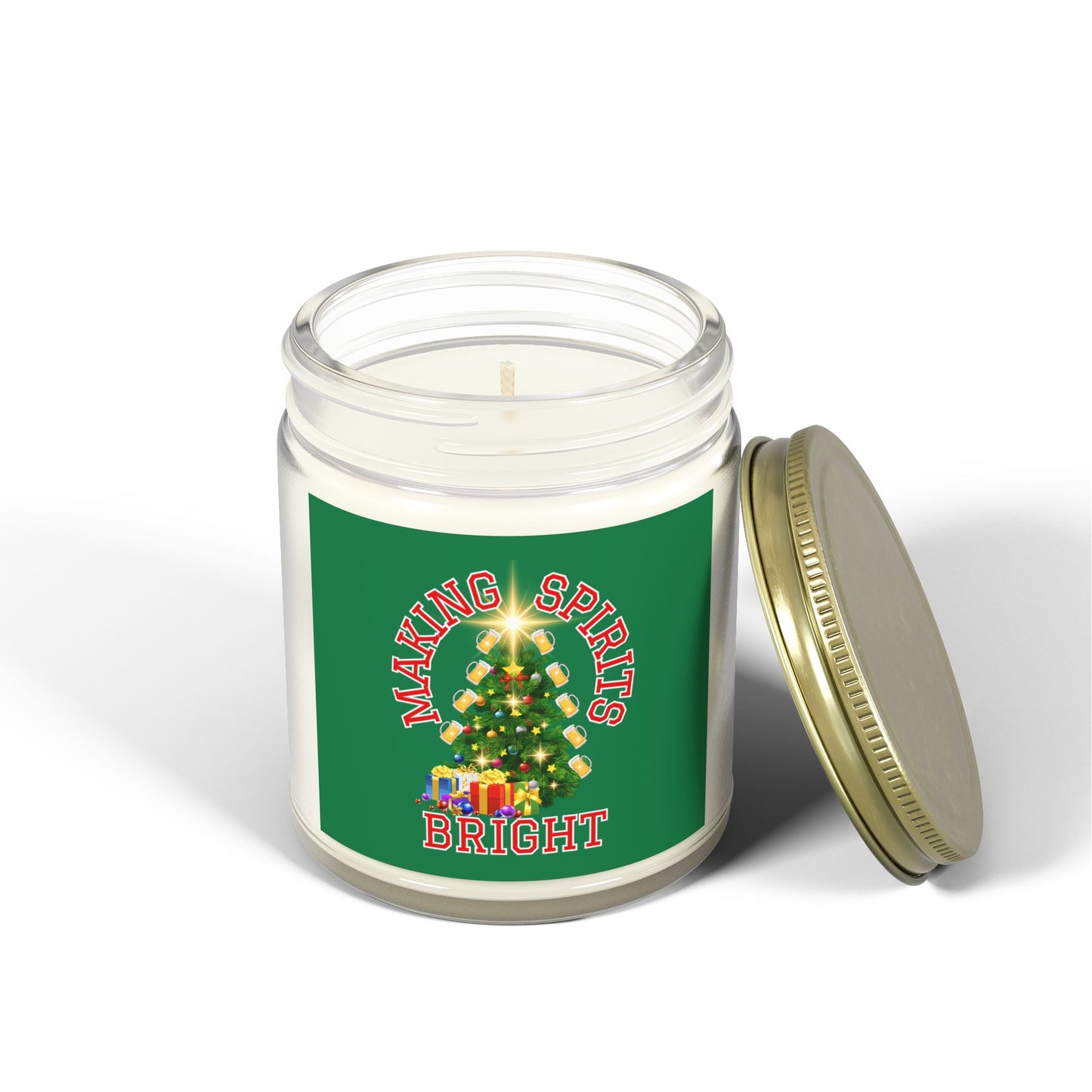 Making Spirits Bright - Scented Candles, Coconut Apricot Wax, 9oz