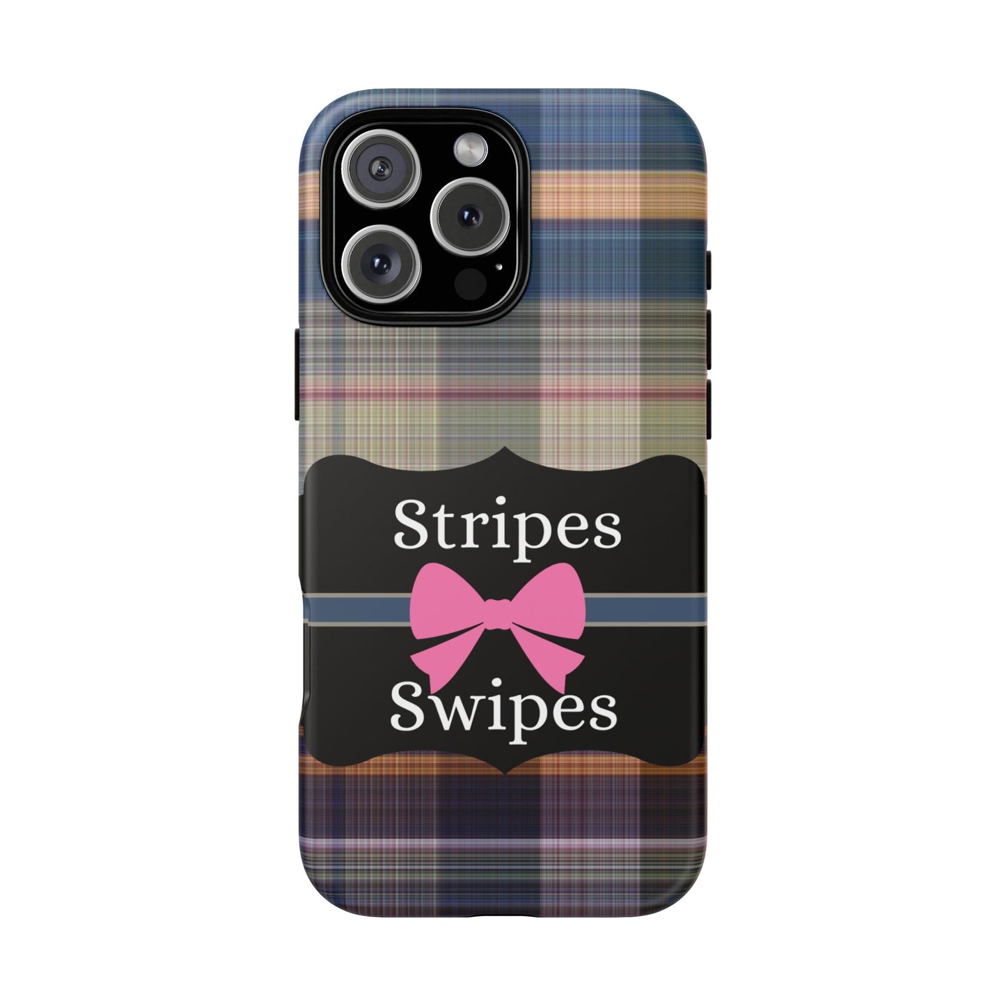 Phone Case iPhone 16/15/14 -Stripes & Swipes Tough Case