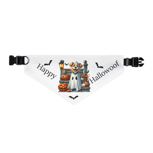 Happy "Hallowoof" - EXTRA LARGE Pet Bandana Collar WHITE 03