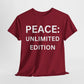Peace Unlimited Edition Unisex Heavy Cotton Tee | Casual Wear, Gift for Friends, Peace Activism, Comfort, Everyday Style