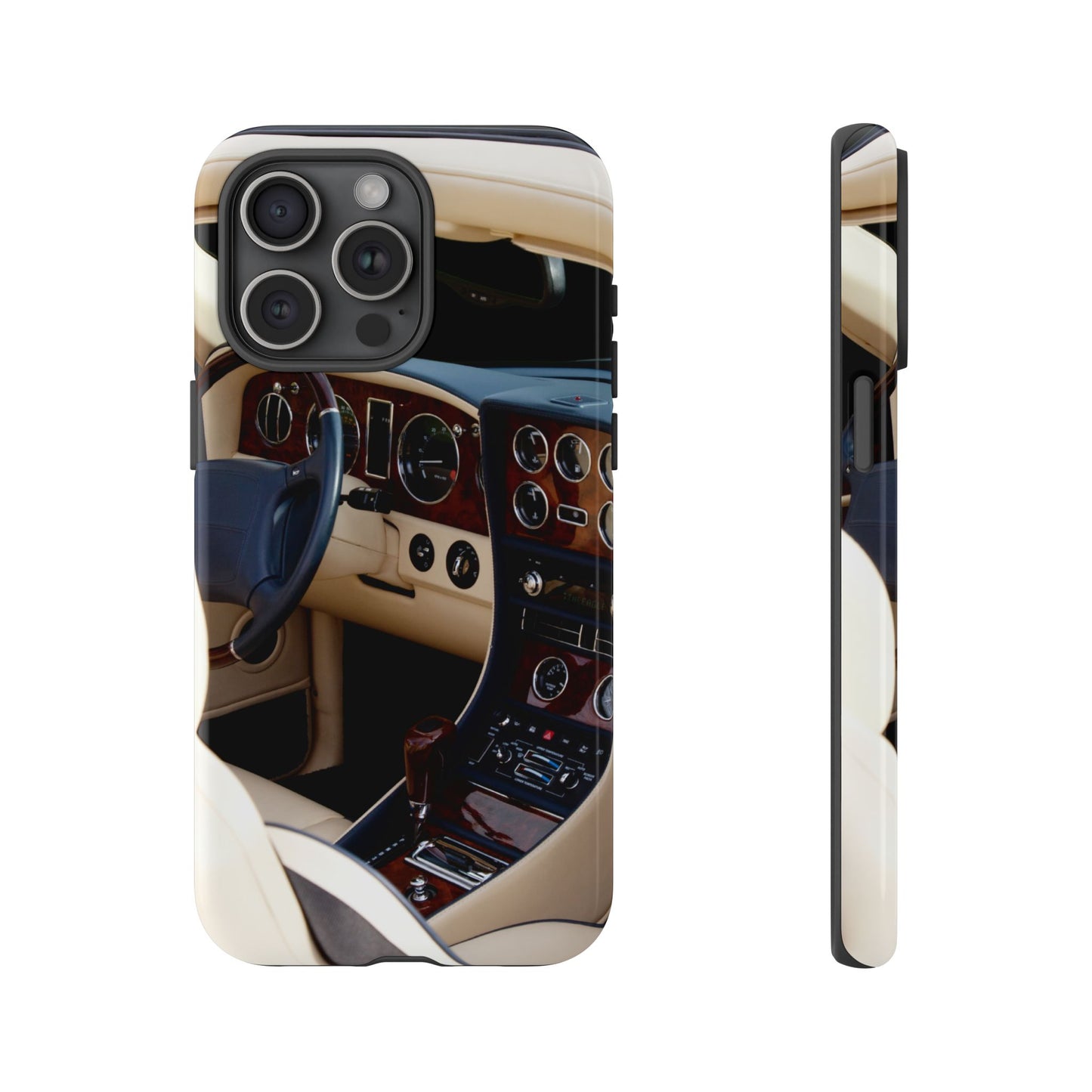 Phone Case iPhone 16/15/14 - Luxury Car Interior Tough Case