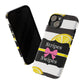 Phone Case iPhone 16/15/14 - Lemony Stripes & Swipes Tough Case