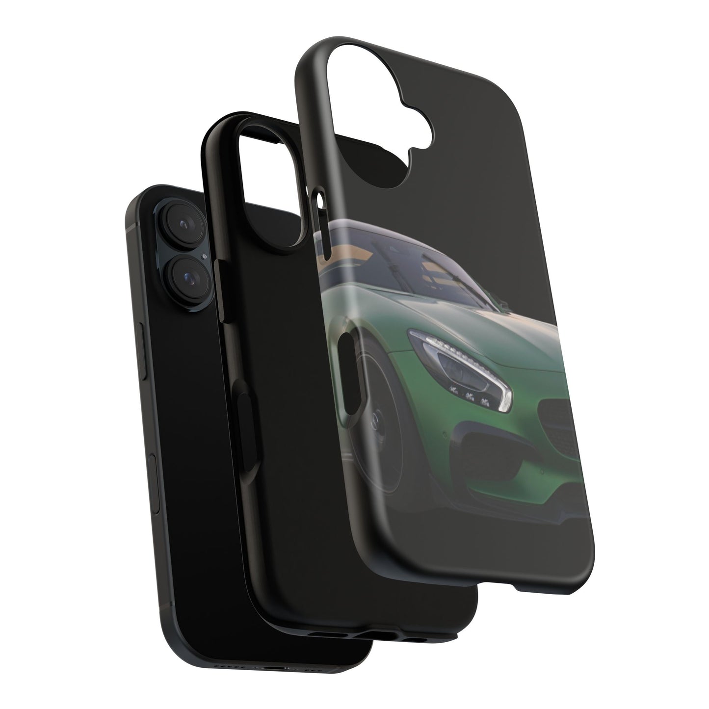 Phone Case iPhone 16/15/14 - Green Luxury Car Tough Case