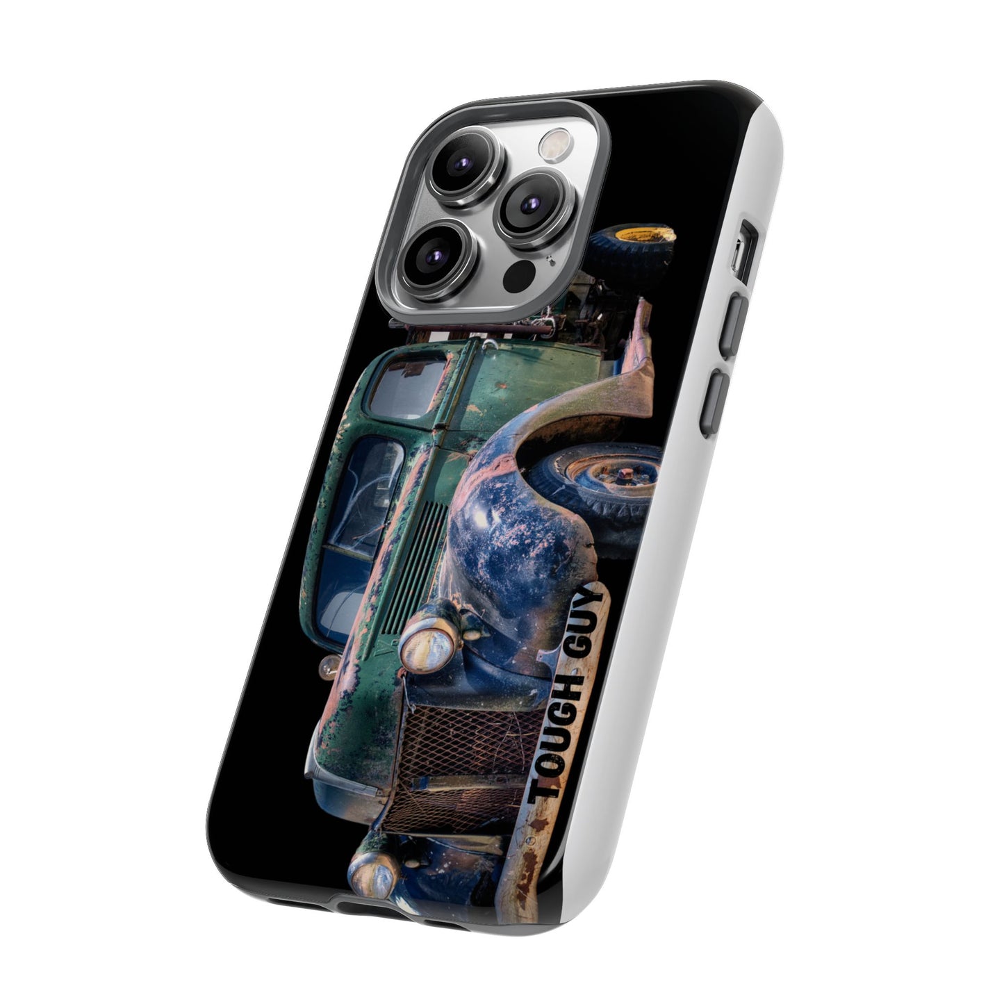 Phone Case iPhone 16/15/14 - Tough Guy Green Blue Truck Tough Case