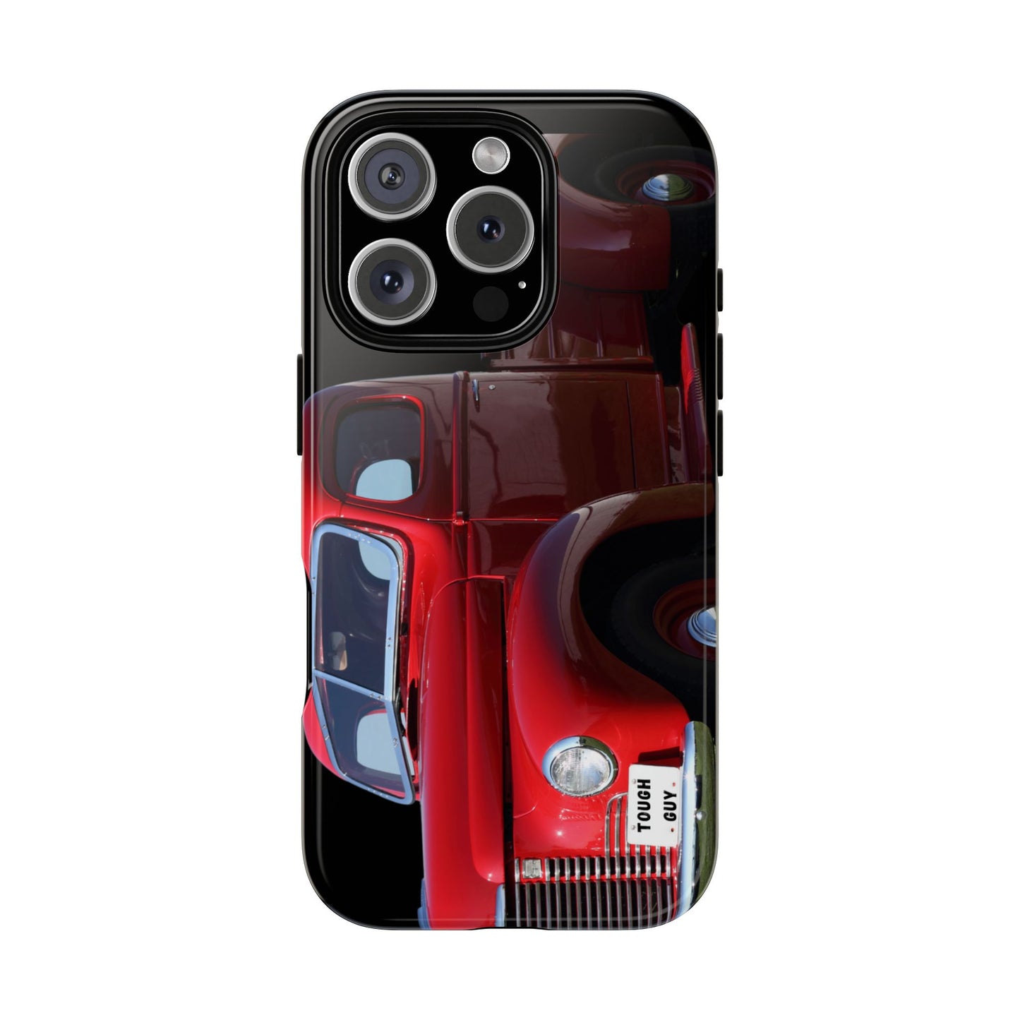 Phone Case iPhone 16/15/14 - Tough Guy Vintage Red Truck Tough Case