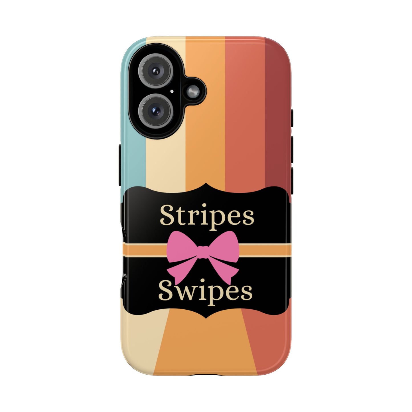 Phone Case iPhone 16/15/14 - Wall/Floor Stripes & Swipes Tough Case