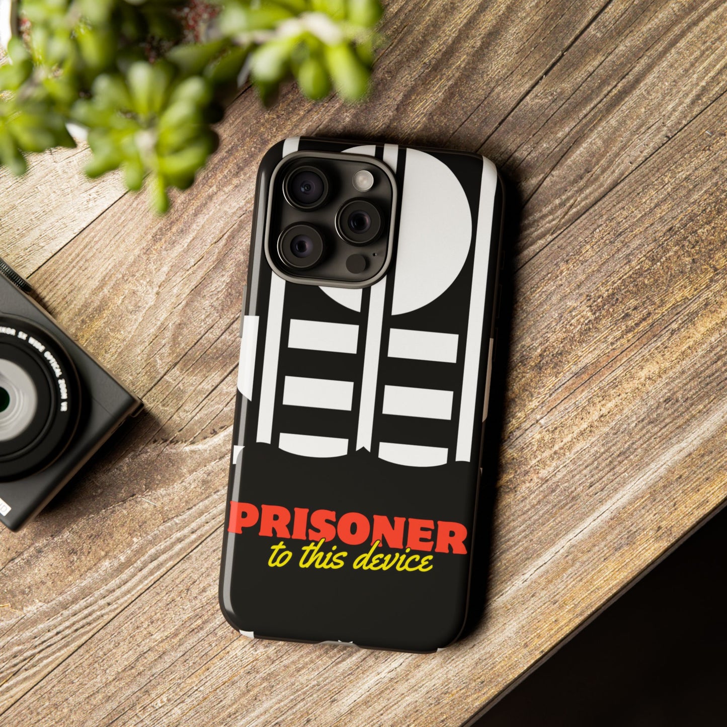 Phone Case iPhone 16/15/14 - Funny Prisoner to this Device Tough Case