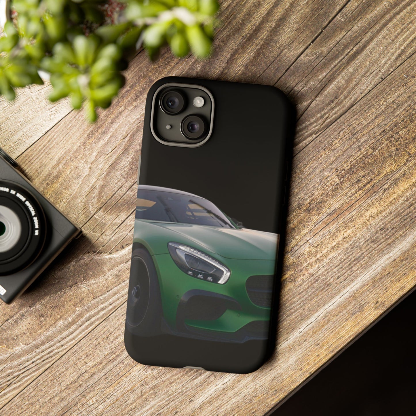 Phone Case iPhone 16/15/14 - Green Luxury Car Tough Case