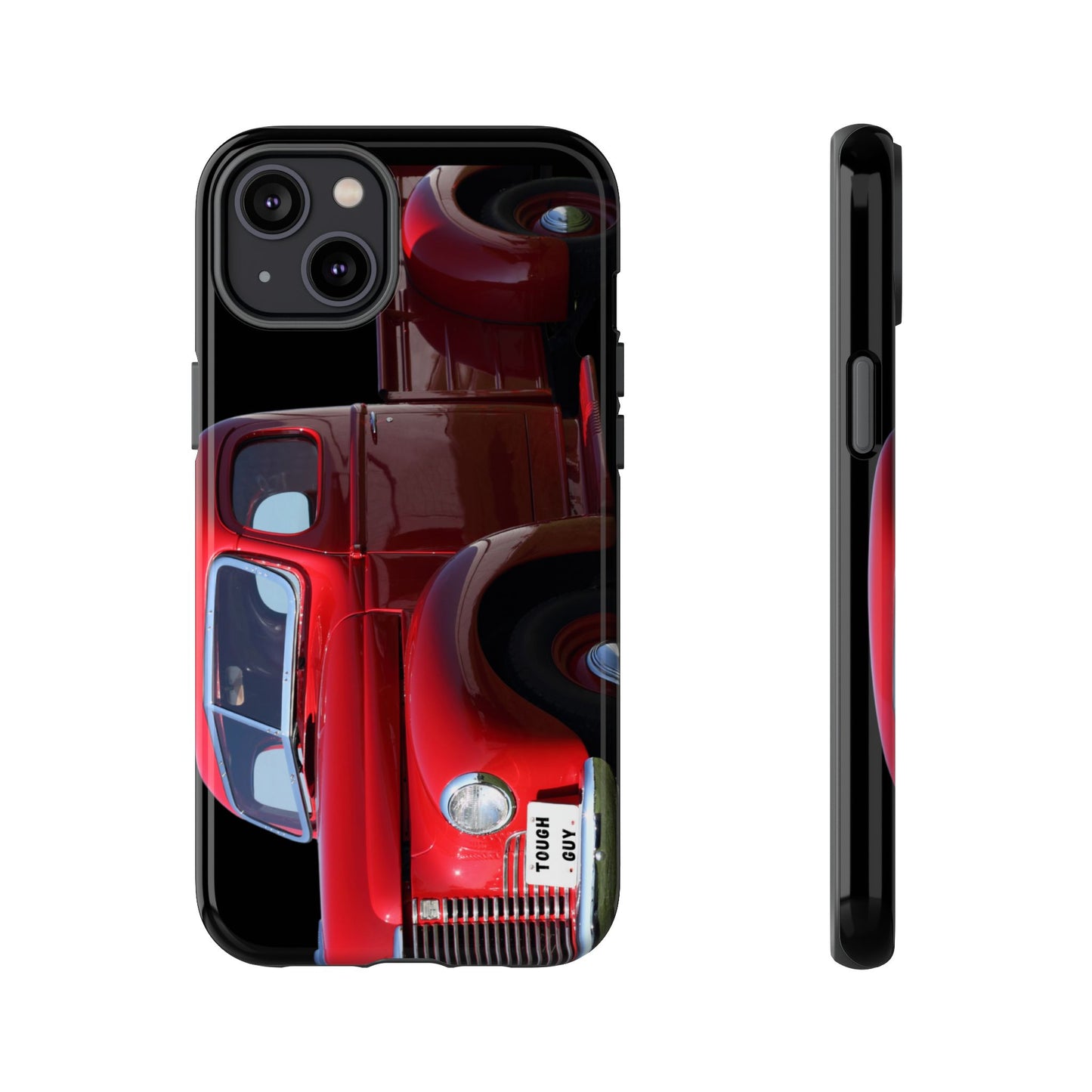 Phone Case iPhone 16/15/14 - Tough Guy Vintage Red Truck Tough Case