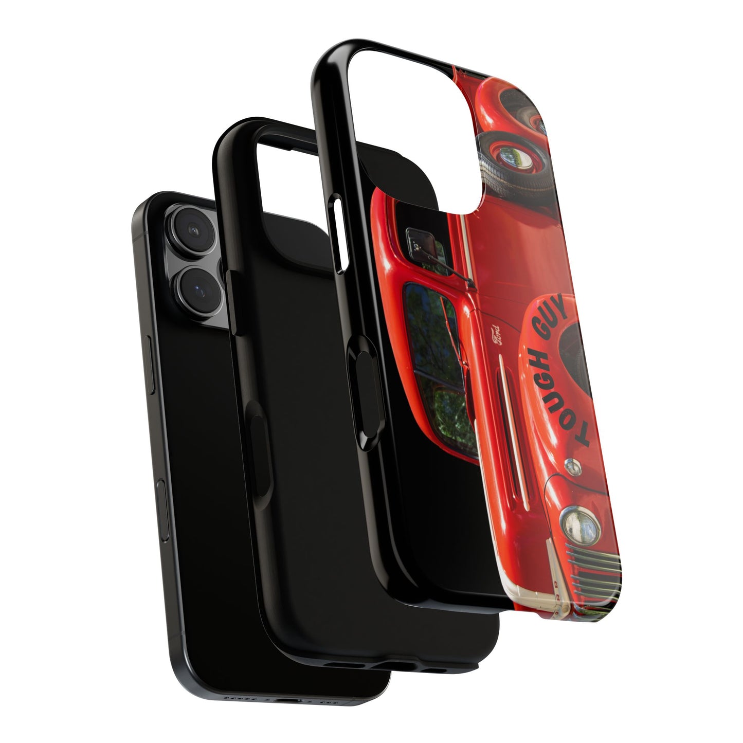 Phone Case iPhone 16/15/14 - Tough Guy Vintage Red Truck Tough Case