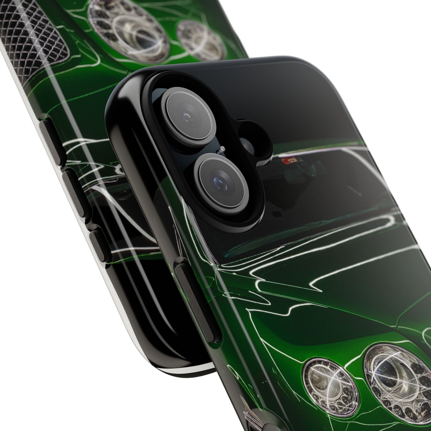 Phone Case iPhone 16/15/14 - Green Luxury Car Tough Case