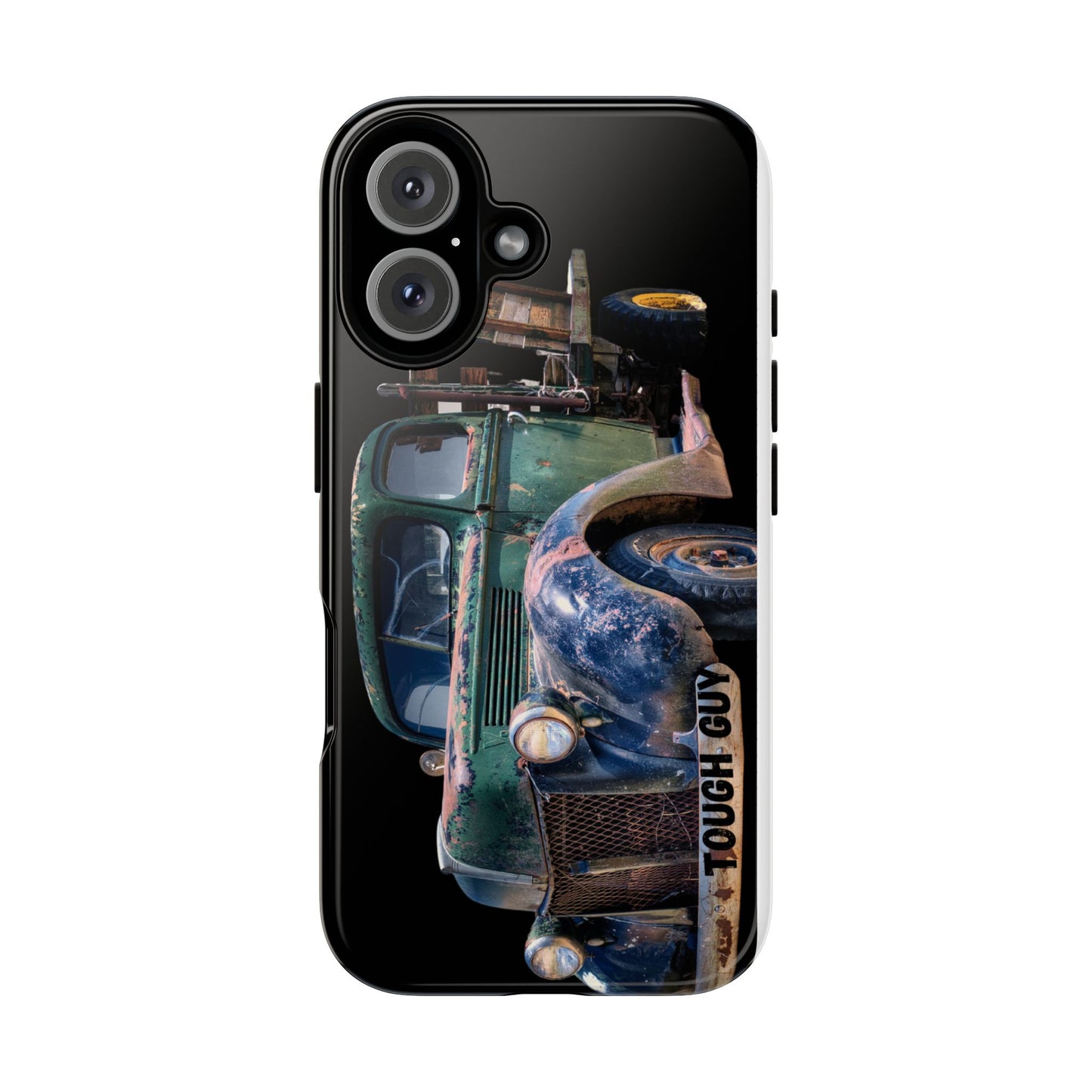 Phone Case iPhone 16/15/14 - Tough Guy Green Blue Truck Tough Case