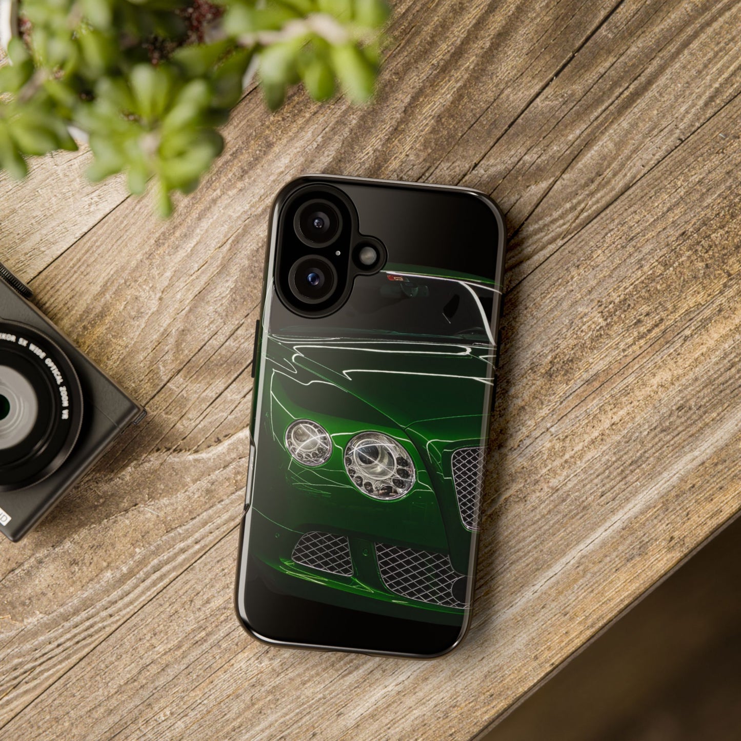 Phone Case iPhone 16/15/14 - Green Luxury Car Tough Case