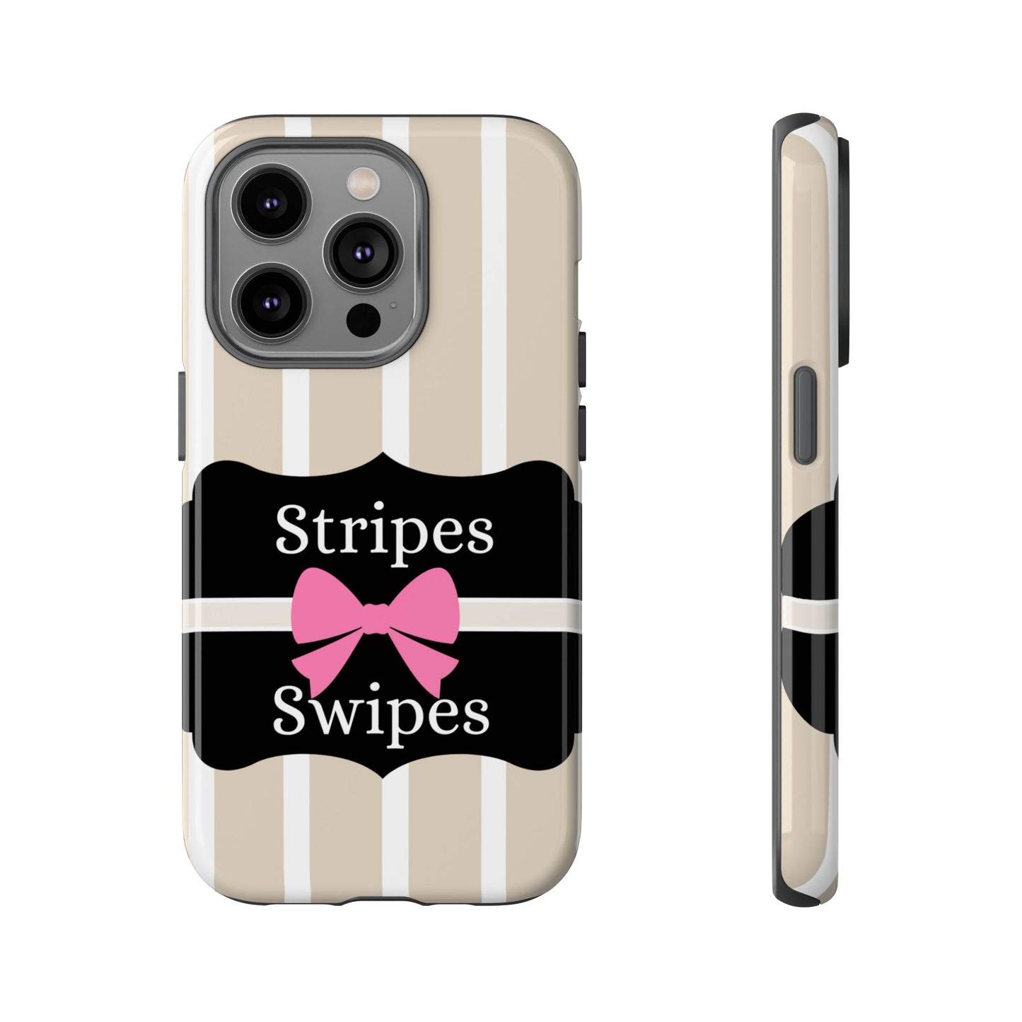 Phone Case iPhone 16/15/14 - Stripes & Swipes Tough Case