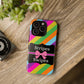 Phone Case iPhone 16/15/14 - Diagonal Vivid Stripes & Swipes Tough Case