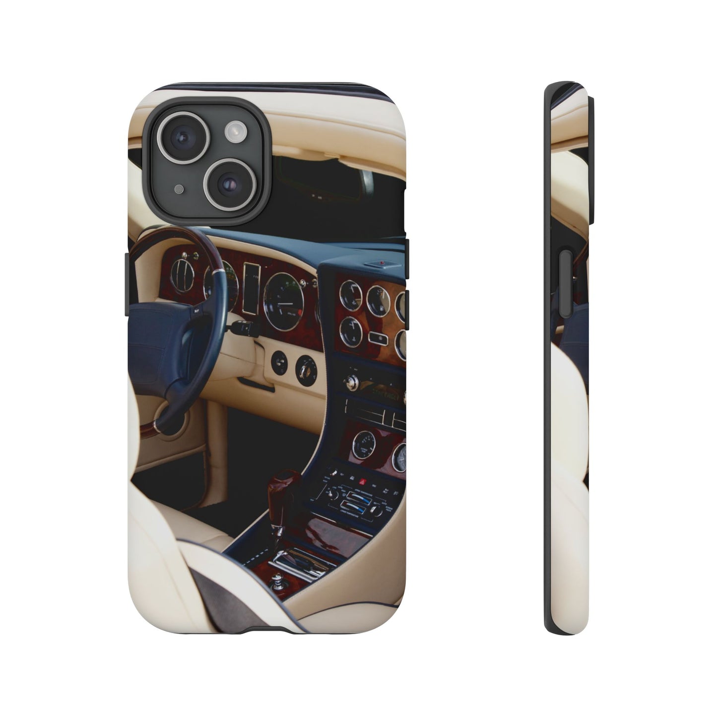 Phone Case iPhone 16/15/14 - Luxury Car Interior Tough Case