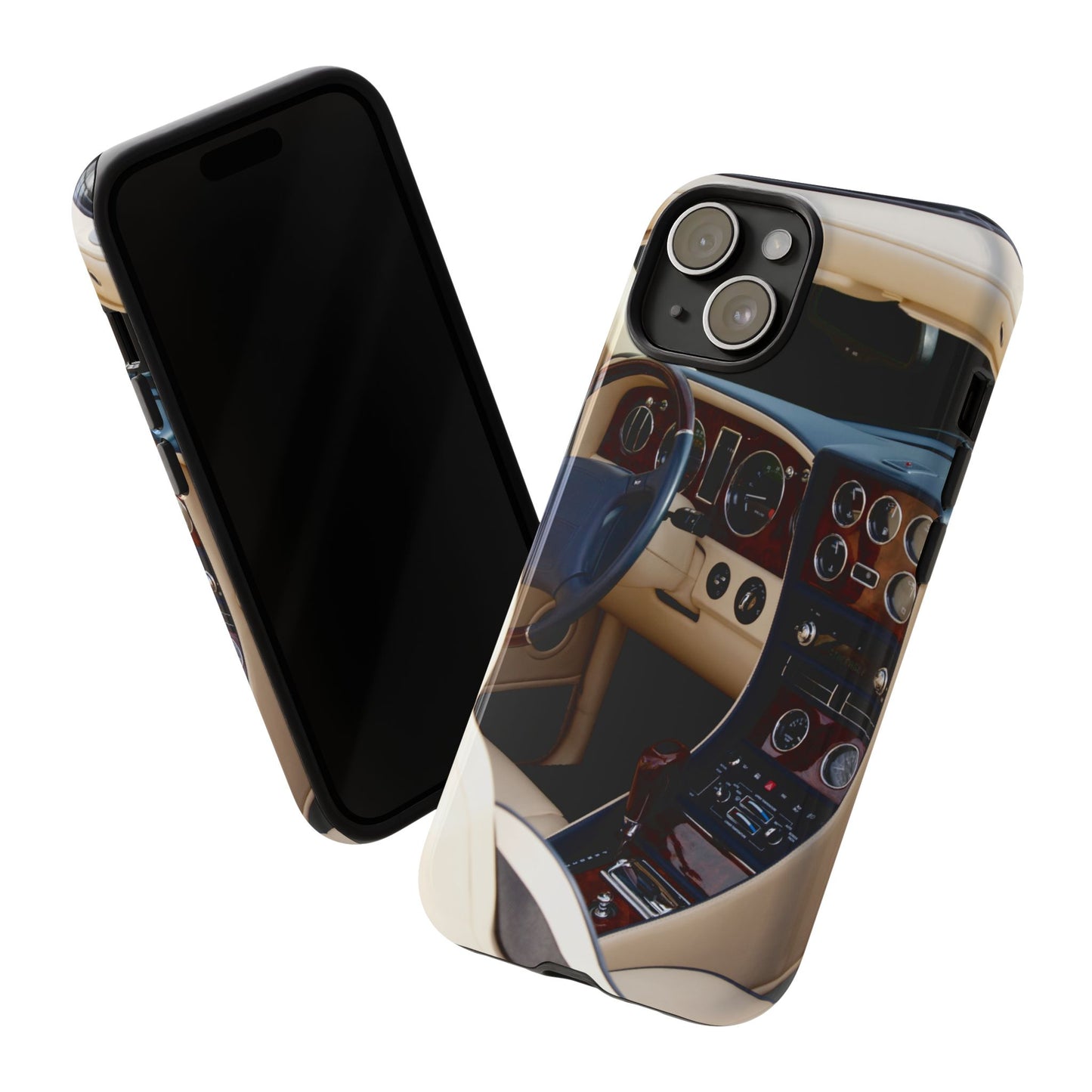 Phone Case iPhone 16/15/14 - Luxury Car Interior Tough Case