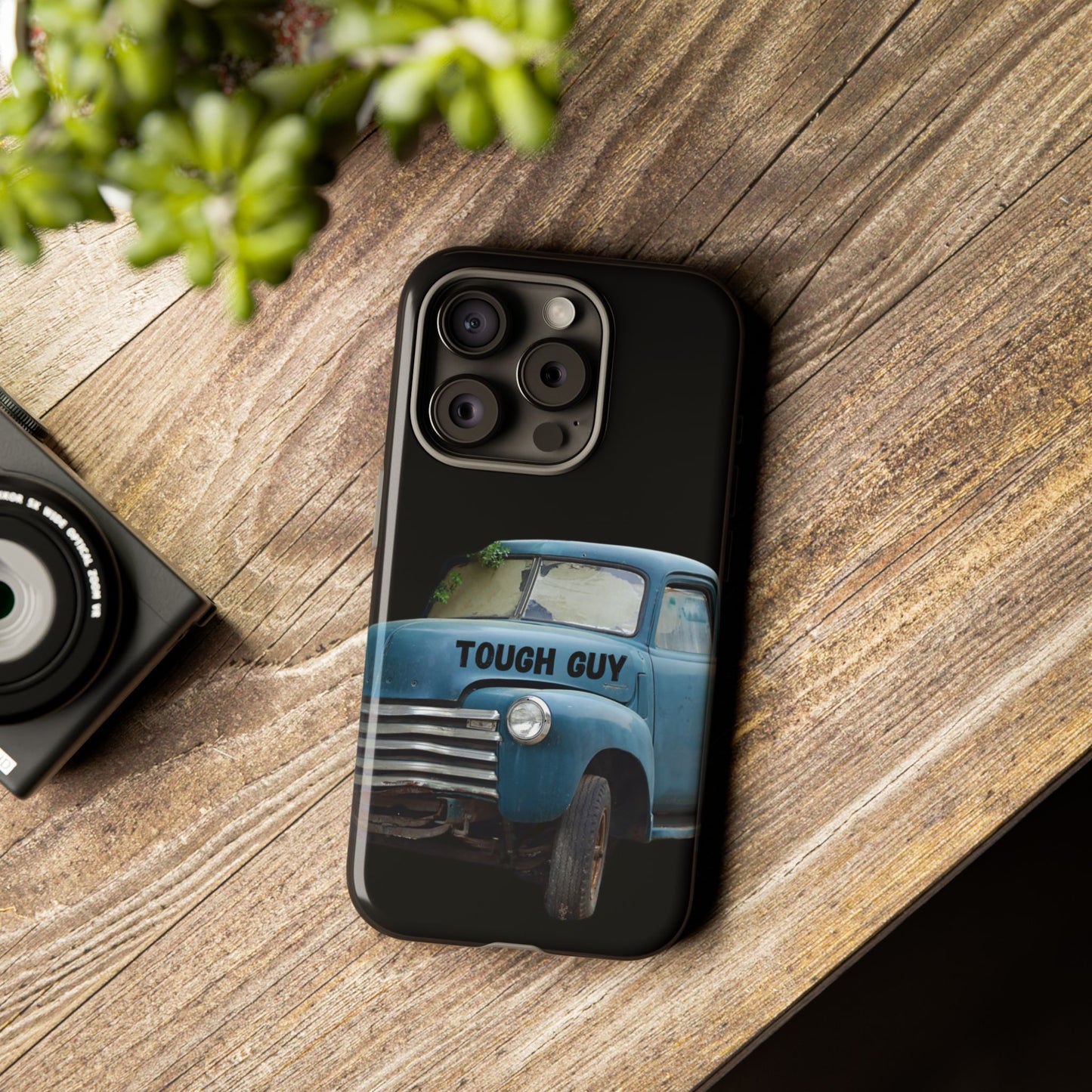 Phone Case iPhone 16/15/14 - Old Blue Truck Tough Guy Tough Case