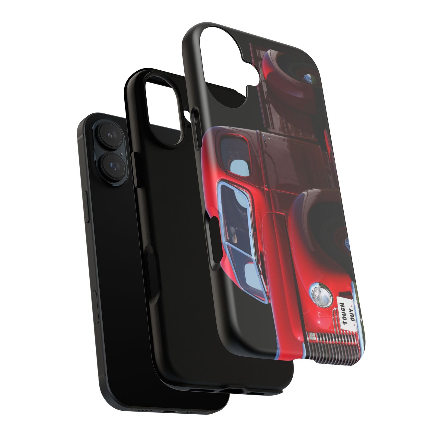 Phone Case iPhone 16/15/14 - Tough Guy Vintage Red Truck Tough Case