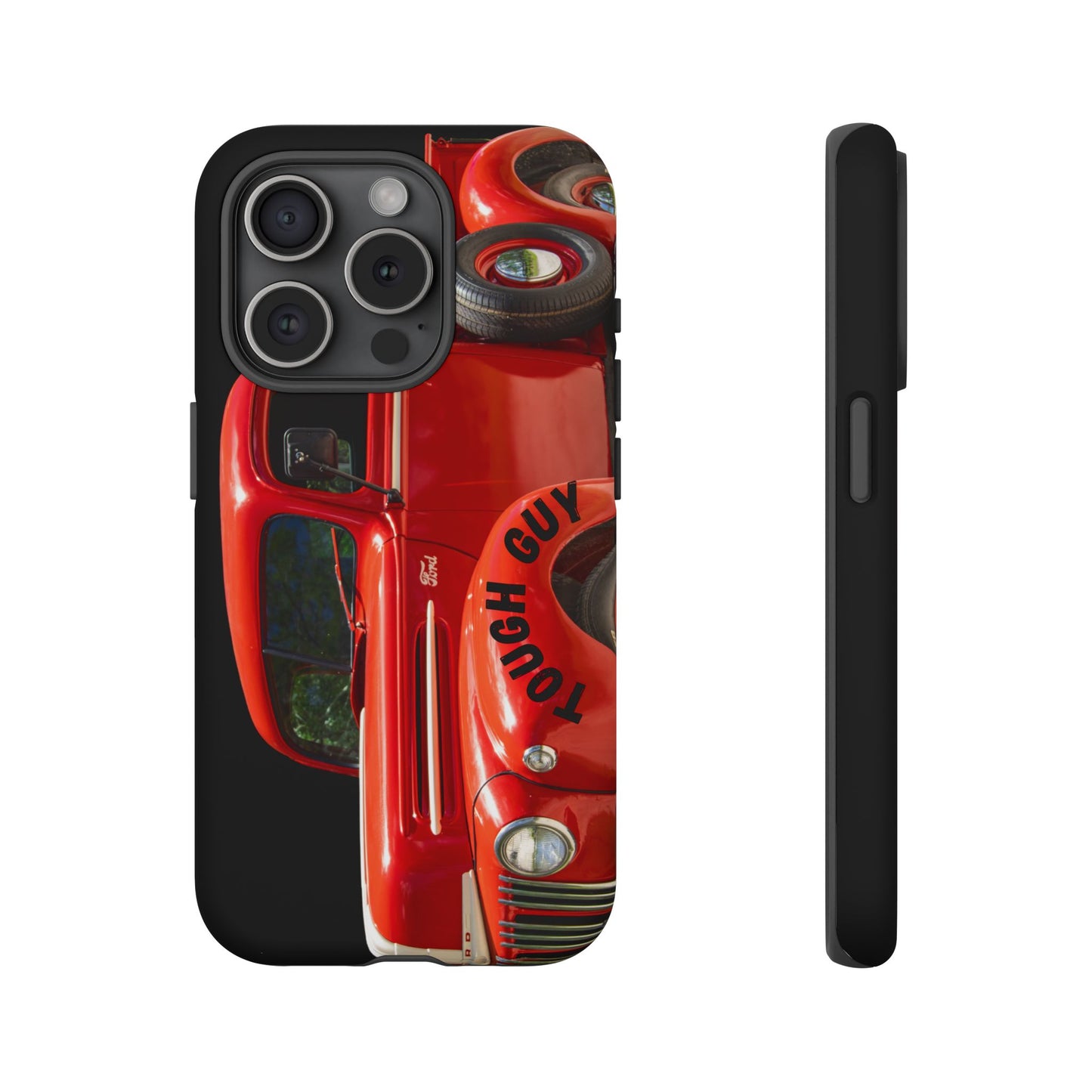 Phone Case iPhone 16/15/14 - Tough Guy Vintage Red Truck Tough Case