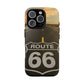 Phone Case iPhone 16/15/14 - Vintage Route 66 Tough Case