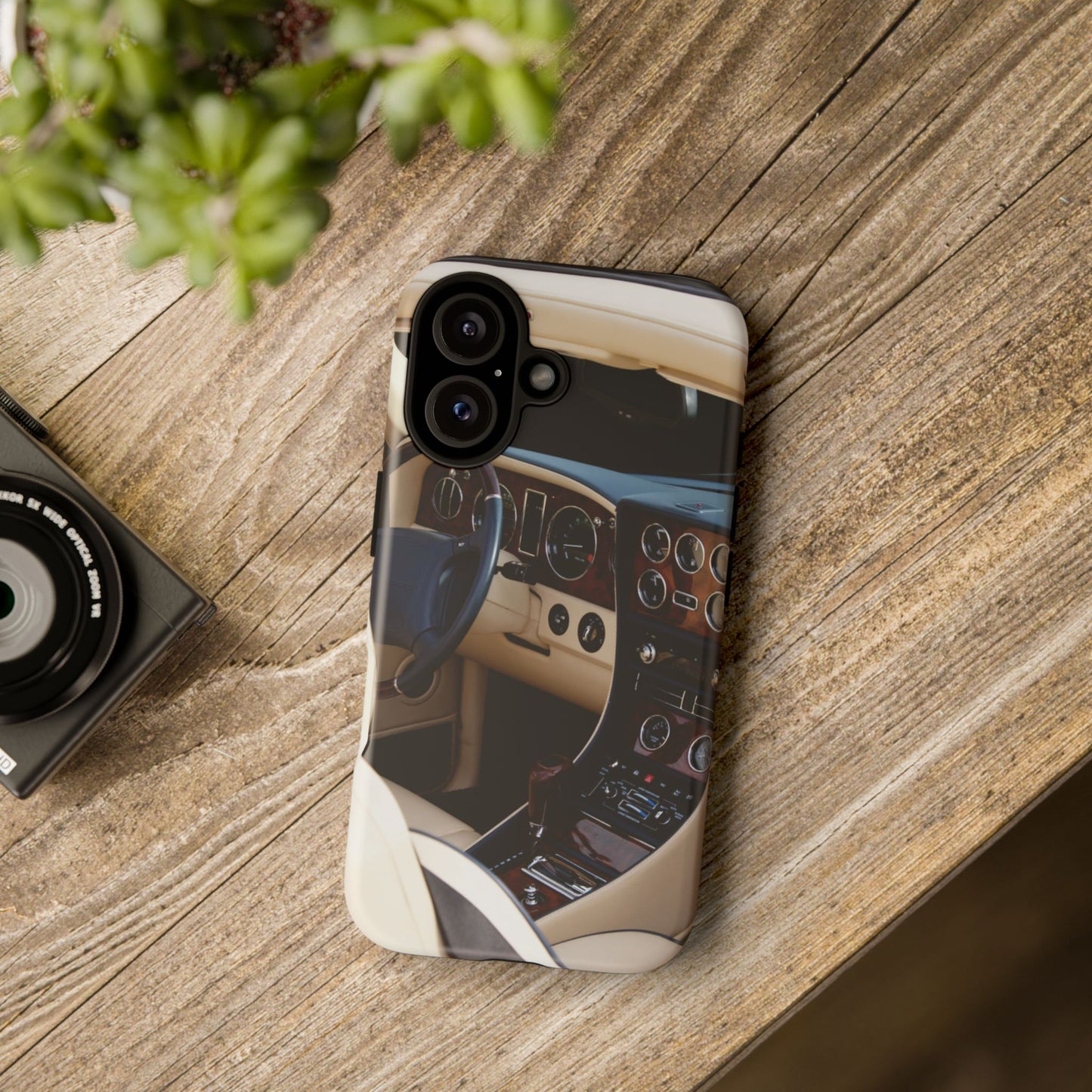 Phone Case iPhone 16/15/14 - Luxury Car Interior Tough Case